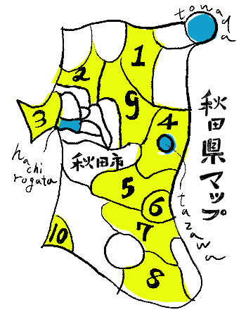 秋田県マップ